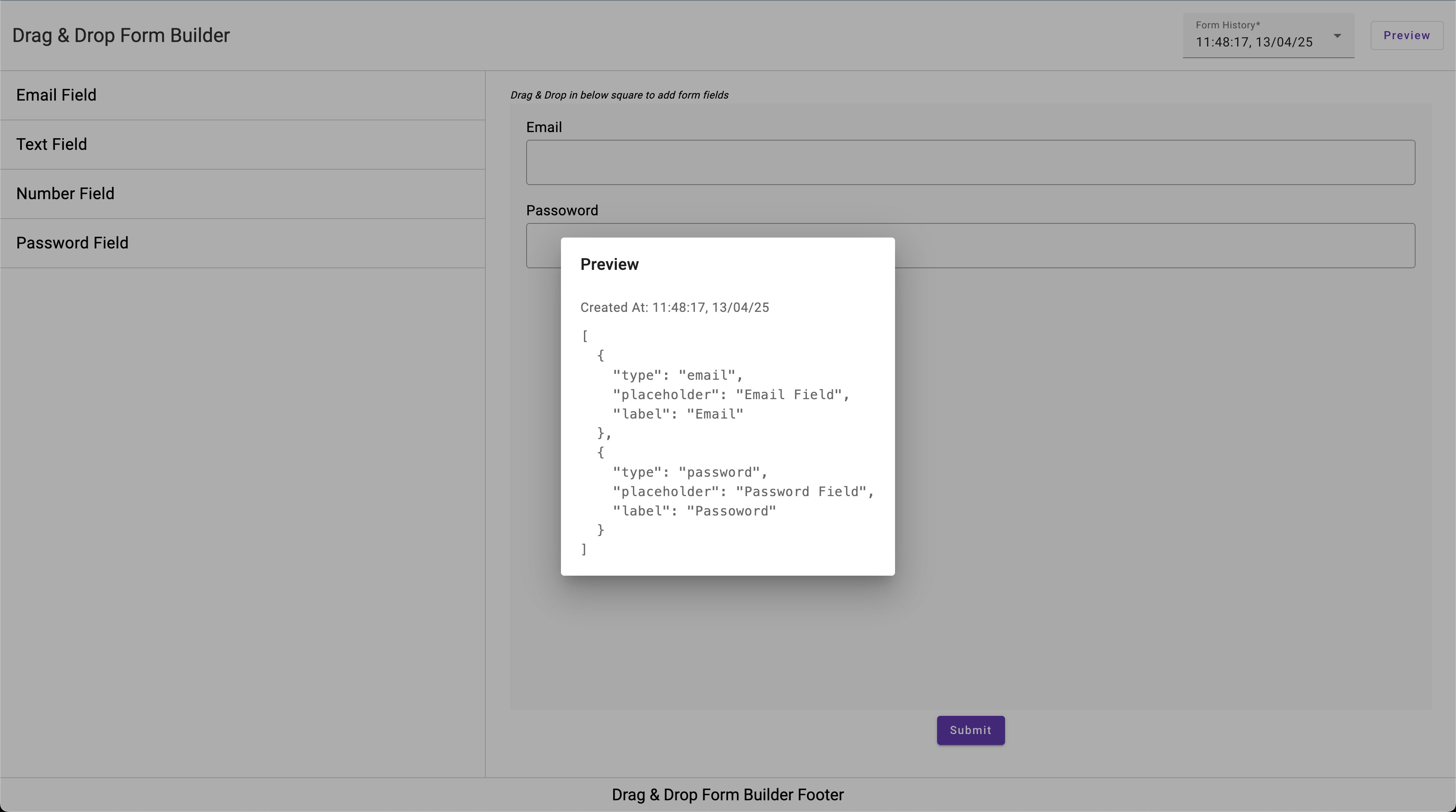 Drag & Drop Form Builder